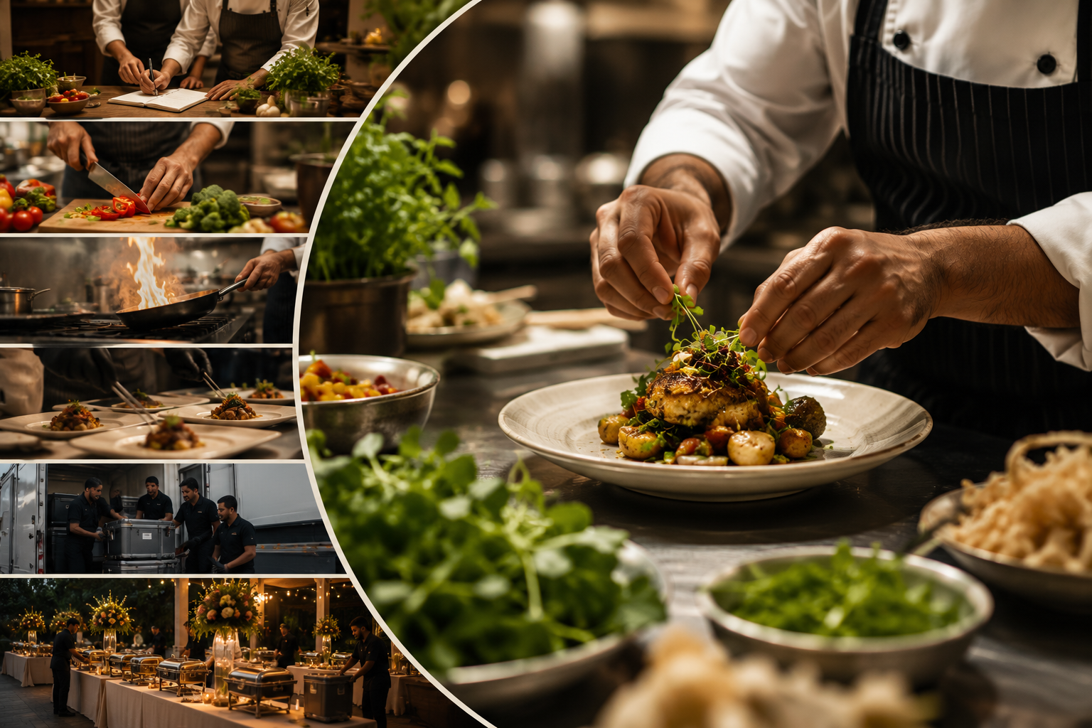 Elegant catering spread